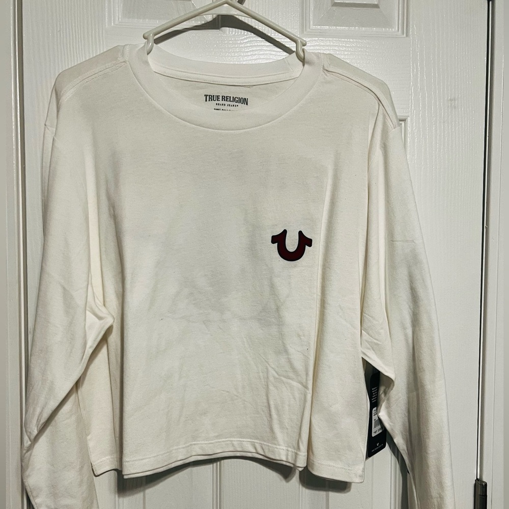 True Religion Cropped Top Long Sleeve Shirt